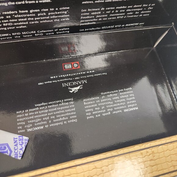 Mancini Casablanca Red Leather RFID Wallet NEW w/ Box - Picture 10 of 15